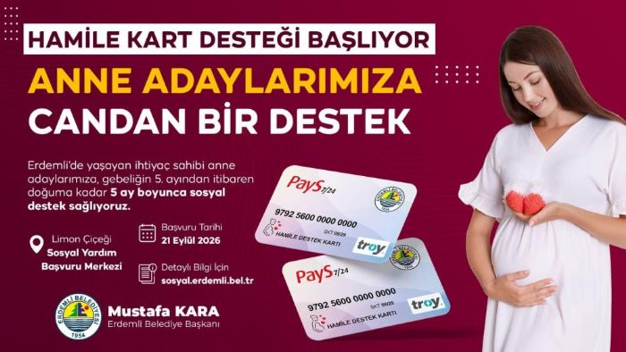 Erdemli�de anne adaylar�na �Hamile Destek Kart��