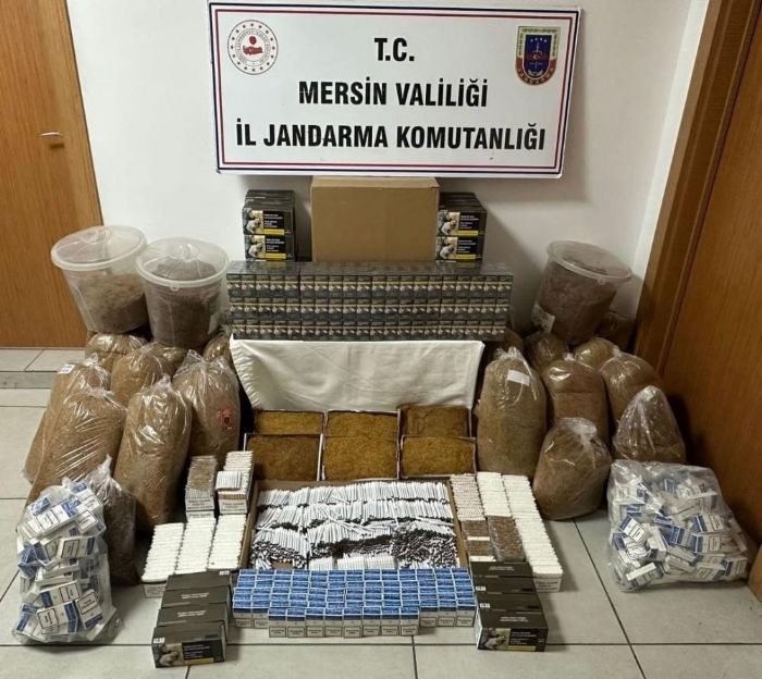 Mersin'de sigara ka�ak��l��� operasyonu: 2 g�zalt�