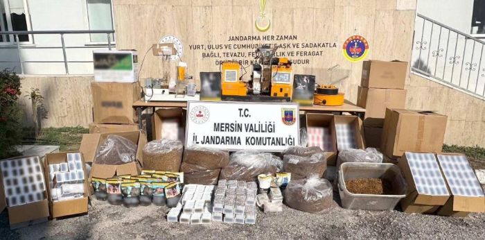 Mersin'de 73 bin 500 adet kaak makaron ele geirildi